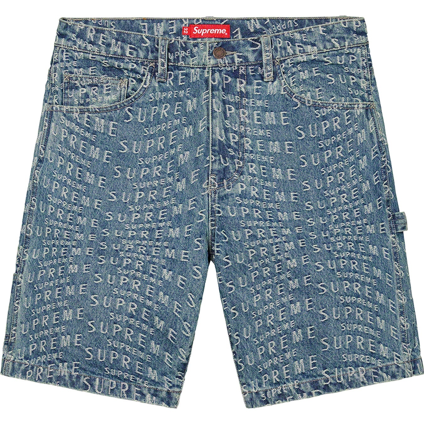 Warp Jacquard Logos Denim Painter Short view 5